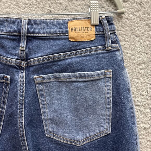 Hollister Jeans Women 11 30x31 Ultra High Rise Dad Wavy Patchwork California Y2K - Picture 4 of 9